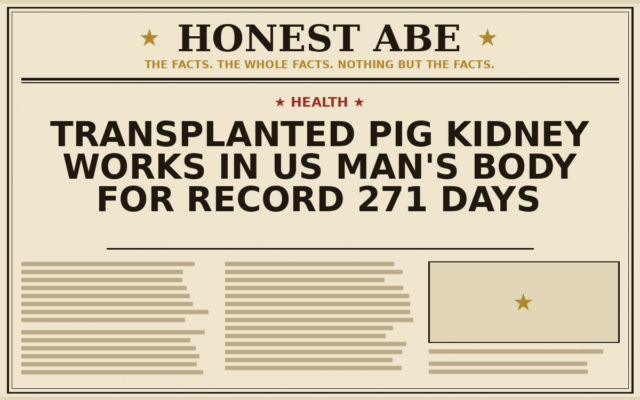 Transplanted Pig Kidney Works in US Man’s Body for Record 271 Days