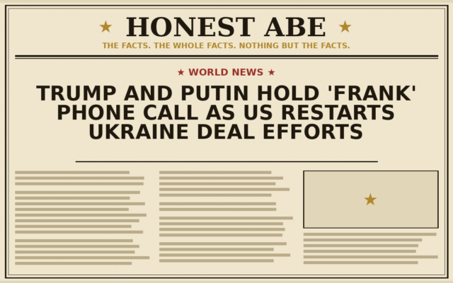 Trump and Putin Hold ‘Frank’ Phone Call as US Restarts Ukraine Deal Efforts