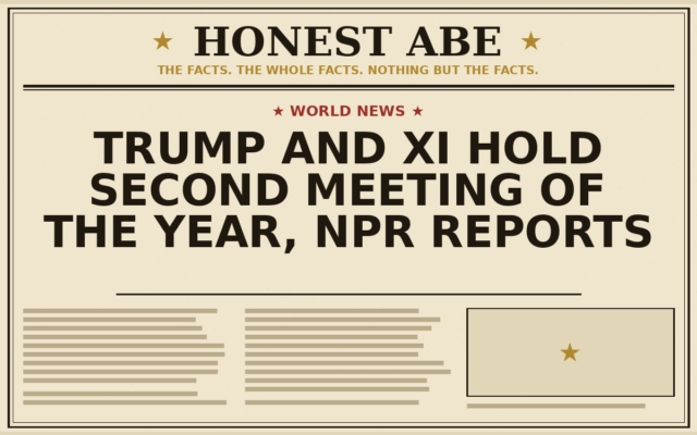 Trump and Xi Hold Second Meeting of the Year, NPR Reports