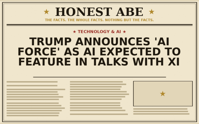 Trump Announces ‘AI Force’ as AI Expected to Feature in Talks With Xi
