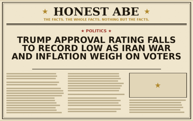 Trump Approval Rating Falls to Record Low as Iran War and Inflation Weigh on Voters