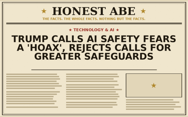 Trump Calls AI Safety Fears a ‘Hoax’, Rejects Calls for Greater Safeguards