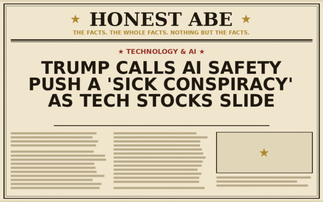 Trump Calls AI Safety Push a ‘Sick Conspiracy’ as Tech Stocks Slide