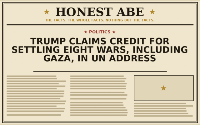 Trump Claims Credit for Settling Eight Wars, Including Gaza, in UN Address