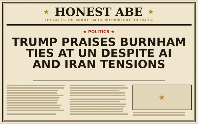 Trump Praises Burnham Ties at UN Despite AI and Iran Tensions