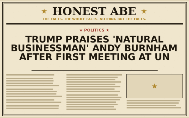 Trump Praises ‘Natural Businessman’ Andy Burnham After First Meeting at UN