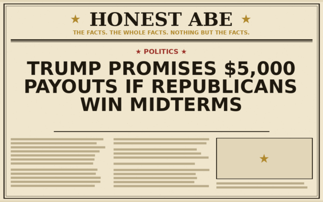 Trump Promises $5,000 Payouts If Republicans Win Midterms