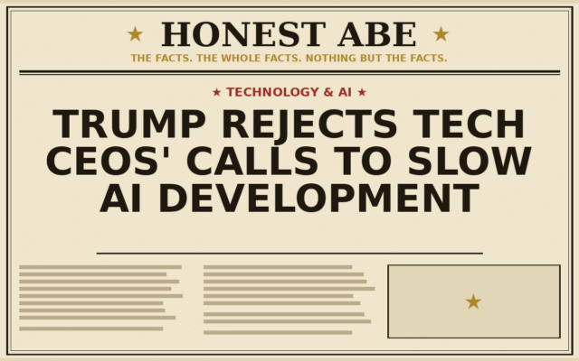 Trump Rejects Tech CEOs’ Calls to Slow AI Development