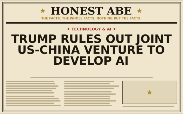 Trump Rules Out Joint US-China Venture to Develop AI