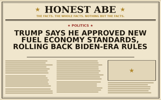 Trump Says He Approved New Fuel Economy Standards, Rolling Back Biden-Era Rules