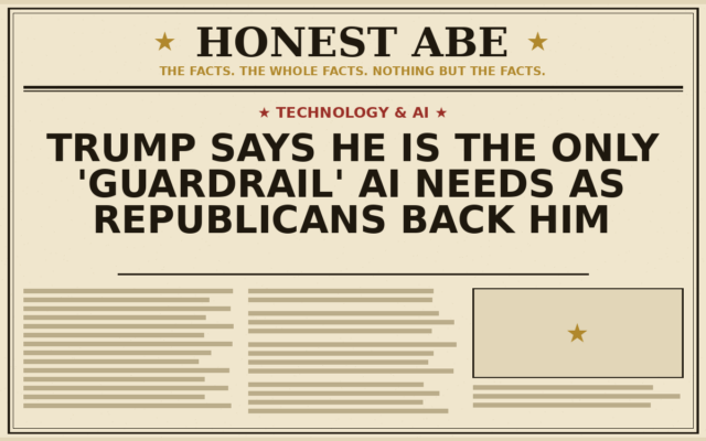 Trump Says He Is the Only ‘Guardrail’ AI Needs as Republicans Back Him