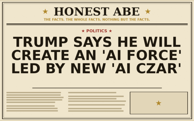 Trump Says He Will Create an ‘AI Force’ Led by New ‘AI Czar’