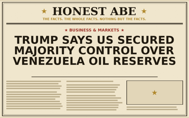 Trump Says US Secured Majority Control Over Venezuela Oil Reserves