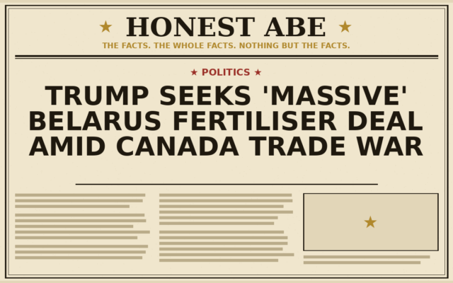 Trump Seeks ‘Massive’ Belarus Fertiliser Deal Amid Canada Trade War
