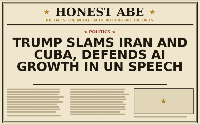 Trump Slams Iran and Cuba, Defends AI Growth in UN Speech