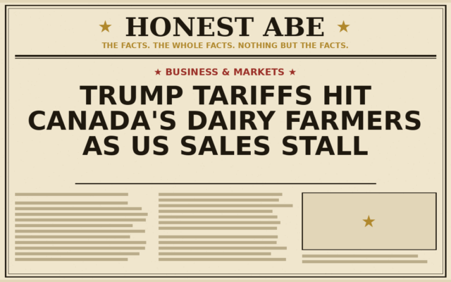 Trump Tariffs Hit Canada’s Dairy Farmers as US Sales Stall
