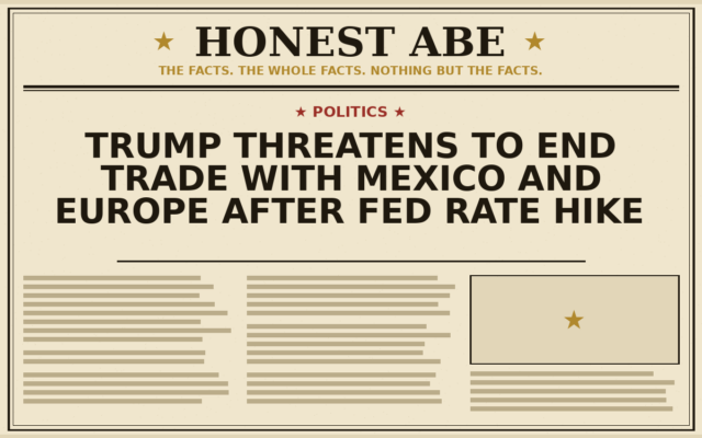 Trump Threatens to End Trade With Mexico and Europe After Fed Rate Hike