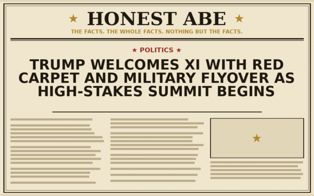 Trump Welcomes Xi With Red Carpet and Military Flyover as High-Stakes Summit Begins