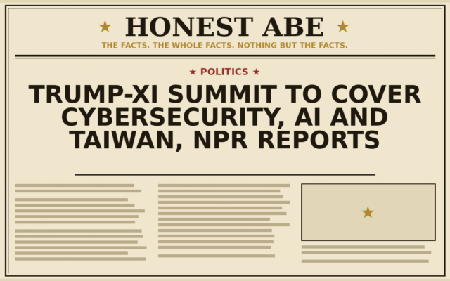 Trump-Xi Summit to Cover Cybersecurity, AI and Taiwan, NPR Reports