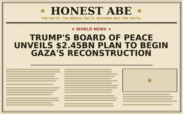 Trump’s Board of Peace Unveils $2.45bn Plan to Begin Gaza’s Reconstruction