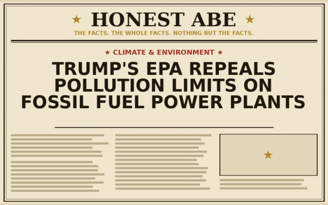 Trump’s EPA Repeals Pollution Limits on Fossil Fuel Power Plants