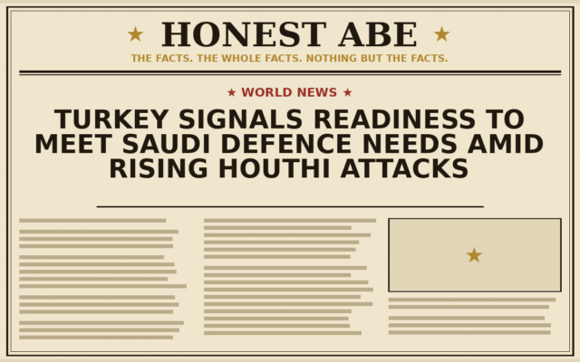 Turkey Signals Readiness to Meet Saudi Defence Needs Amid Rising Houthi Attacks