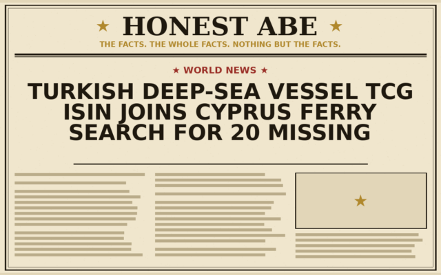 Turkish Deep-Sea Vessel TCG Isin Joins Cyprus Ferry Search for 20 Missing
