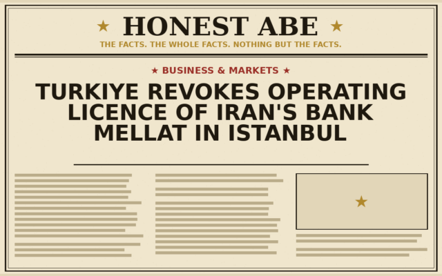 Turkiye Revokes Operating Licence of Iran’s Bank Mellat in Istanbul