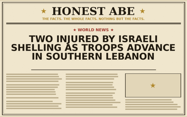 Two Injured by Israeli Shelling as Troops Advance in Southern Lebanon