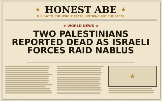Two Palestinians Reported Dead as Israeli Forces Raid Nablus