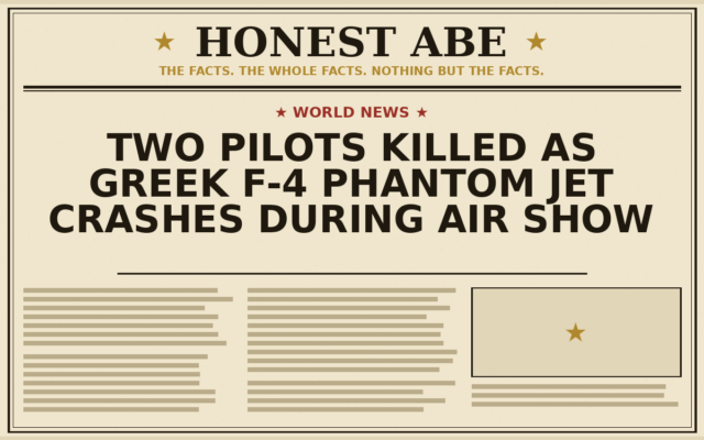 Two Pilots Killed as Greek F-4 Phantom Jet Crashes During Air Show