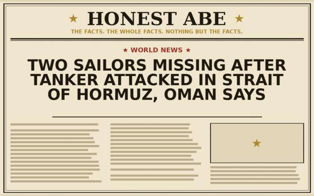 Two Sailors Missing After Tanker Attacked in Strait of Hormuz, Oman Says