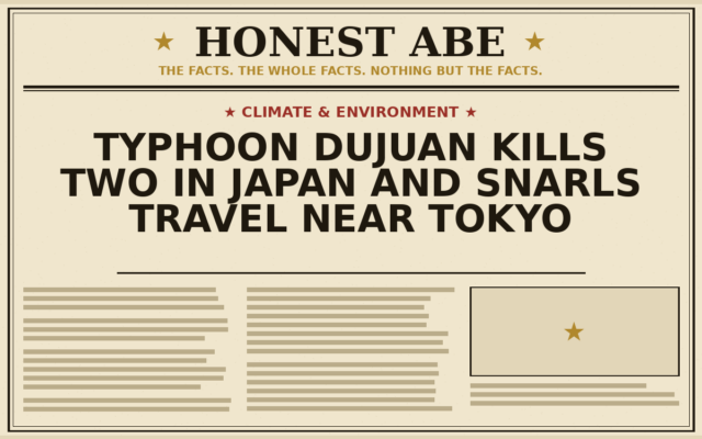Typhoon Dujuan Kills Two in Japan and Snarls Travel Near Tokyo