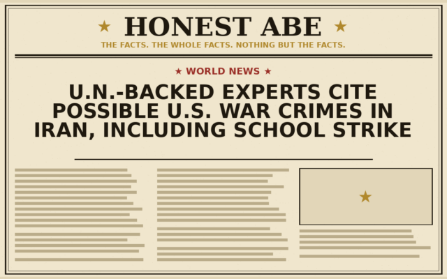 U.N.-Backed Experts Cite Possible U.S. War Crimes in Iran, Including School Strike