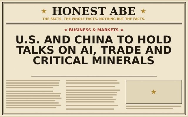 U.S. and China to Hold Talks on AI, Trade and Critical Minerals