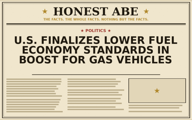 U.S. Finalizes Lower Fuel Economy Standards in Boost for Gas Vehicles