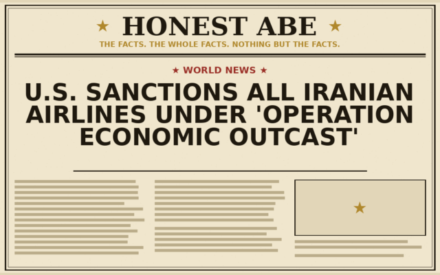 U.S. Sanctions All Iranian Airlines Under ‘Operation Economic Outcast’