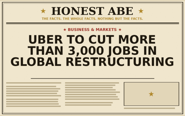 Uber to Cut More Than 3,000 Jobs in Global Restructuring