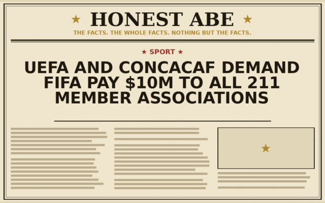 Uefa and Concacaf Demand Fifa Pay $10m to All 211 Member Associations