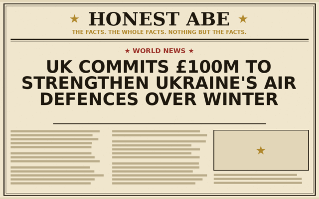 UK Commits £100m to Strengthen Ukraine’s Air Defences Over Winter