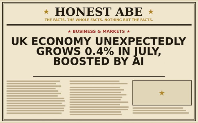 UK Economy Unexpectedly Grows 0.4% in July, Boosted by AI