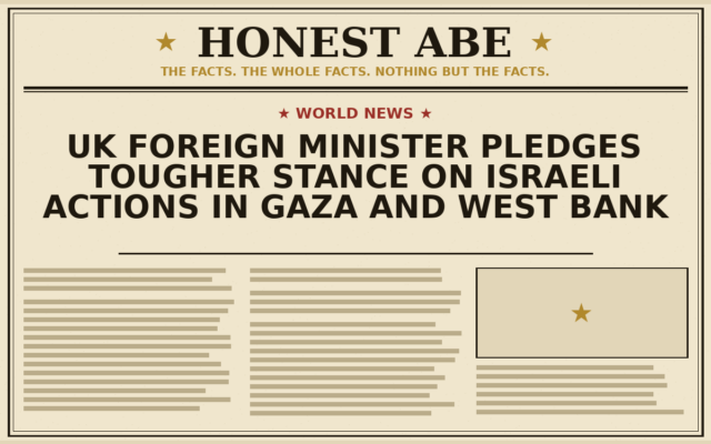 UK Foreign Minister Pledges Tougher Stance on Israeli Actions in Gaza and West Bank