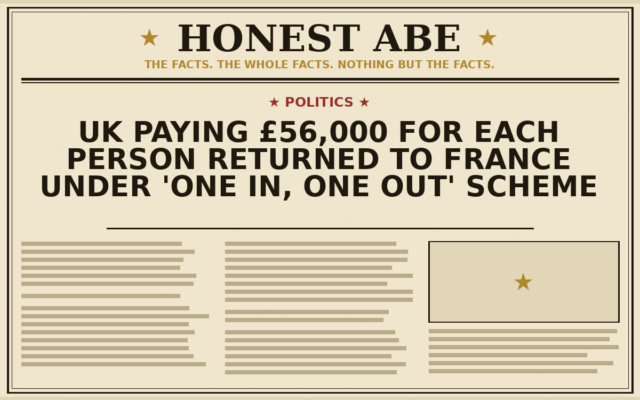 UK Paying £56,000 for Each Person Returned to France Under ‘One In, One Out’ Scheme