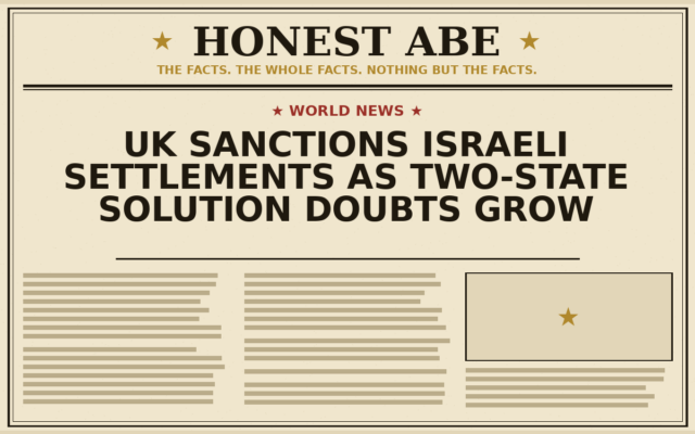 UK Sanctions Israeli Settlements as Two-State Solution Doubts Grow
