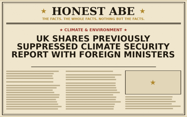 UK Shares Previously Suppressed Climate Security Report With Foreign Ministers