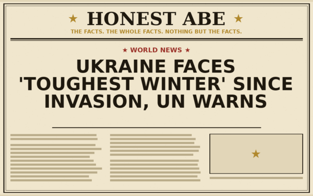 Ukraine Faces ‘Toughest Winter’ Since Invasion, UN Warns