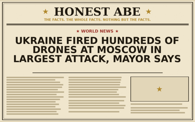 Ukraine Fired Hundreds of Drones at Moscow in Largest Attack, Mayor Says