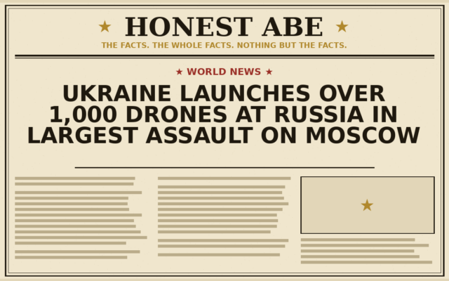Ukraine Launches Over 1,000 Drones at Russia in Largest Assault on Moscow