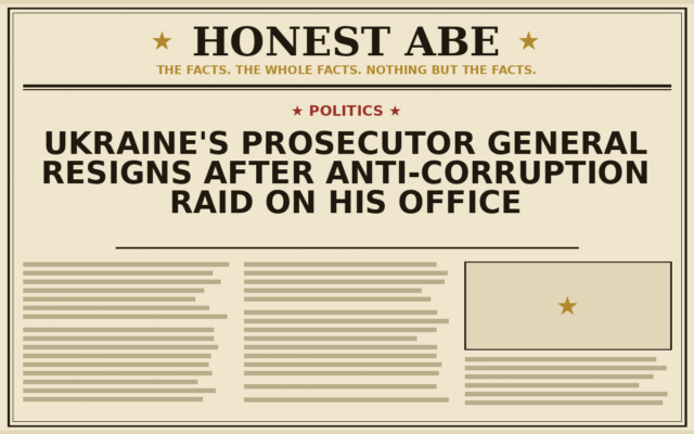 Ukraine’s Prosecutor General Resigns After Anti-Corruption Raid on His Office