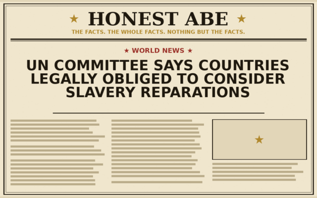 UN Committee Says Countries Legally Obliged to Consider Slavery Reparations